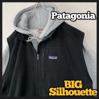 パタゴニア(patagonia)のパタゴニア フリース ベスト ベター セーター 黒 XXL ボア オーバーサイズ(ベスト)