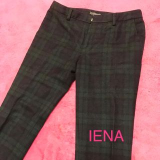 イエナ(IENA)のIENA  チェックパンツ38(カジュアルパンツ)