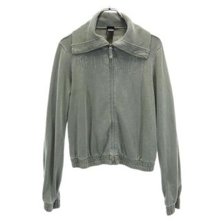 ディーゼル(DIESEL)のディーゼル ロゴ刺繍 スウェット ジップ ジャケット M カーキ DIESEL レディース 【中古】  【221012】(ロングコート)