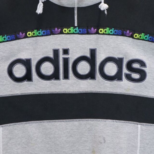adidas - アディダス 90s デサント製 スウェットパーカー L-O グレー