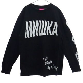 ミシカ(MISHKA)のミシカ プリント 長袖Tシャツ M ブラック MNWKA メンズ 【中古】  【221022】(Tシャツ/カットソー(半袖/袖なし))