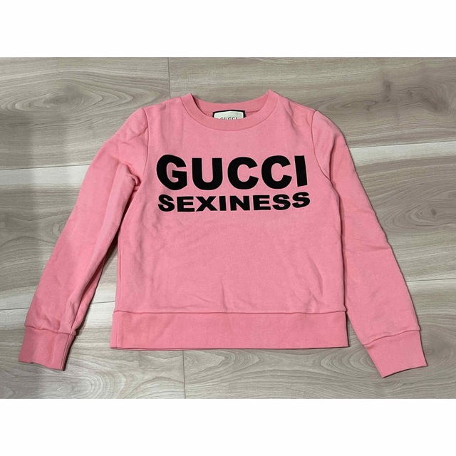 【保障できる】 GUCCI グッチ ロゴ キッズ スウェット フードドレス パーカー トレーナー ピンク