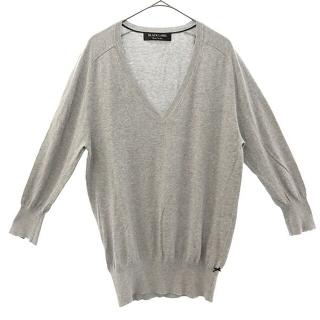 Paul Smith - ポールスミス Vネック 長袖コットンニット XL グレー
