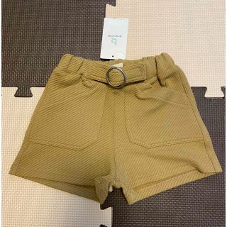 ブランシェス(Branshes)の新品未使用　ブランシェス　ウエスト飾り　ショートパンツ　キャメル　90サイズ(パンツ/スパッツ)