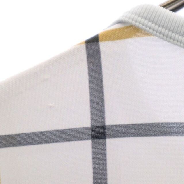 アクネストゥディオズ チェック柄 長袖 Tシャツ XS 白×グレー×黄 ACNE