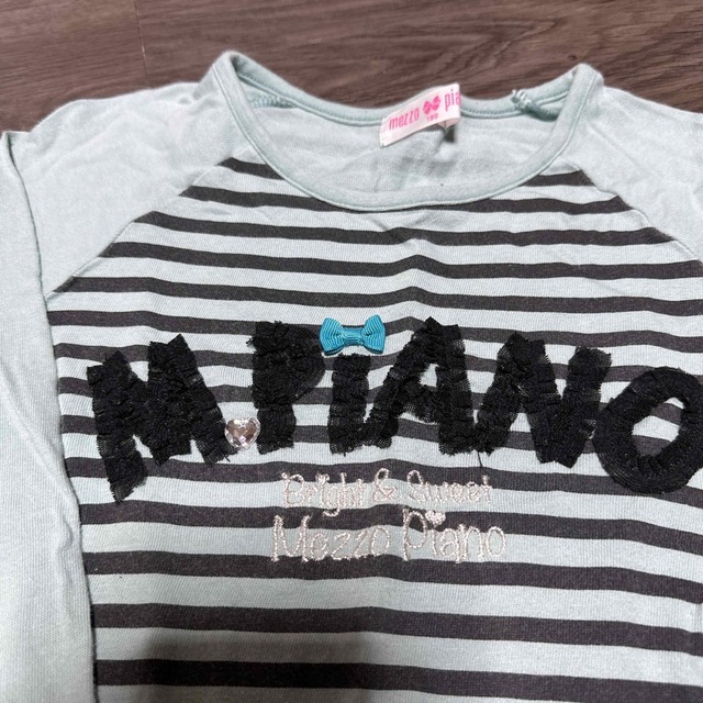 mezzo piano(メゾピアノ)のmezzo pianoロンＴ130 キッズ/ベビー/マタニティのキッズ服女の子用(90cm~)(Tシャツ/カットソー)の商品写真