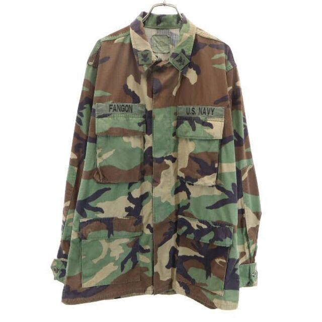 US ARMY 90s BDU ウッドランド迷彩 カモフラ ミリタリージャケット M カーキ  GOLDEN　MARUFACTURING メンズ  【R221010】