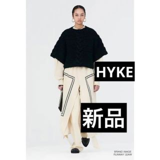 ハイク(HYKE)のHYKE新品★ＣＡＢＬＥ―ＫＮＩＴハーフスリーブショートニットプルオーバー(ニット/セーター)