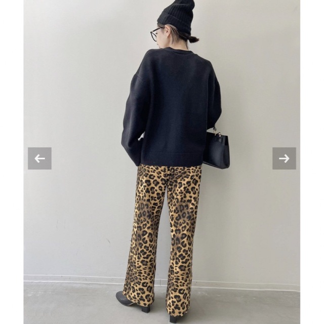 L'Appartement DEUXIEME CLASSE(アパルトモンドゥーズィエムクラス)のL'Appartement Leopard Sweat Pants 36 レディースのパンツ(カジュアルパンツ)の商品写真