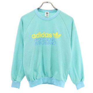 アディダス 90s デサント製 ADS-3591 トレフォイルロゴ 長袖 トレーナー M カーキ adidas メンズ  R221106