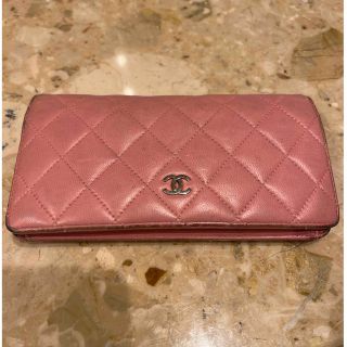 シャネル(CHANEL)の【本物】CHANEL シャネル　ピンク長財布　ウォレット　ラムスキン(財布)