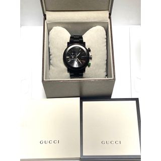 【付属品有】 GUCCI グッチ クロノグラフ 電池新品交換済み メンズ