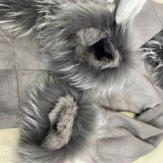 最高級】ツカキ ラビット毛皮 コート シルバーフォックスファーの通販