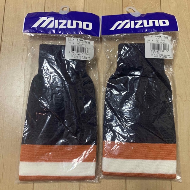 MIZUNO(ミズノ)の値下げ！新品■ MIZUNO■アンダーストッキング■2足組■紺■白■オレンジ スポーツ/アウトドアの野球(ウェア)の商品写真