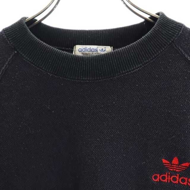 【adidas】80s デサント製 スウェット トレフォイルロゴ刺繍 ビンテージ