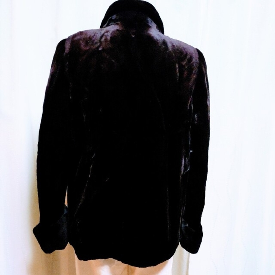 シェアードミンク ショート丈 コート 毛皮保証書付き サガミンク 韓国 レディースのジャケット/アウター(毛皮/ファーコート)の商品写真