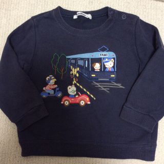 ファミリア(familiar)のファミリア 90センチ トレーナー 色褪せあり ファミちゃん 古着(Tシャツ/カットソー)