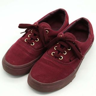 ヴァンズ(VANS)のバンズ スニーカー エラ 721500 キャンバス ローカット シューズ ヴァンズ 靴 レディース 23.5cmサイズ ワインレッド VANS(スニーカー)