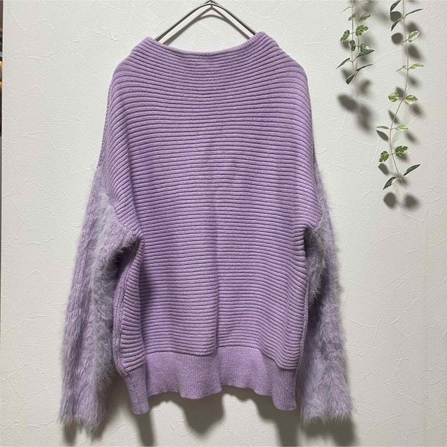 紫 ニットの通販 by komi｜ラクマ