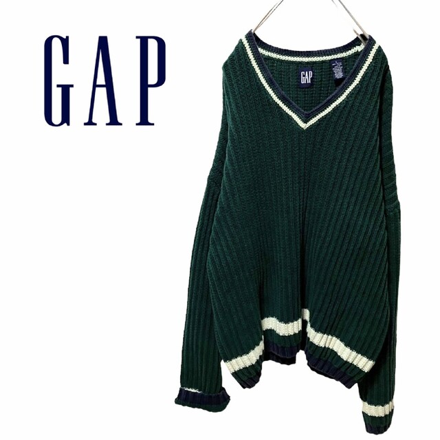 GAP(ギャップ)の【OLD GAP】 90's 00's コットン リブニット セーター A メンズのトップス(ニット/セーター)の商品写真