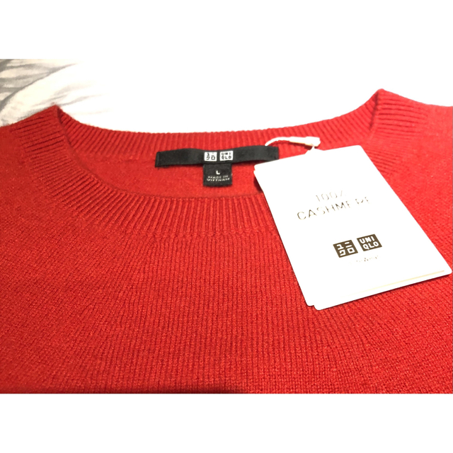 【新品未使用】ユニクロ　3Dカシミヤクルーネックセーター（長袖）Lサイズ 1
