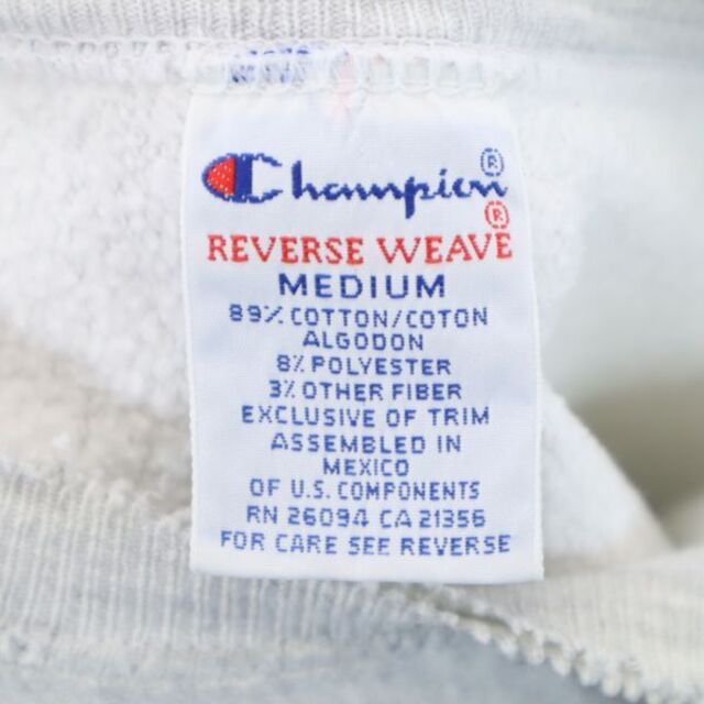 90s チャンピオン リバースウィーブ 刺繍タグ ロゴ スウェット M グレー系 Champion REVERSE WEAVE トレーナー 長袖 オールド メンズ   【R221017】 【PD】