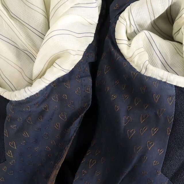 ザ ジジ ウールブレンド スーツ セットアップ 上下 46 紺 THE GIGI テーラード ジャケット パンツ メンズ   【221015】