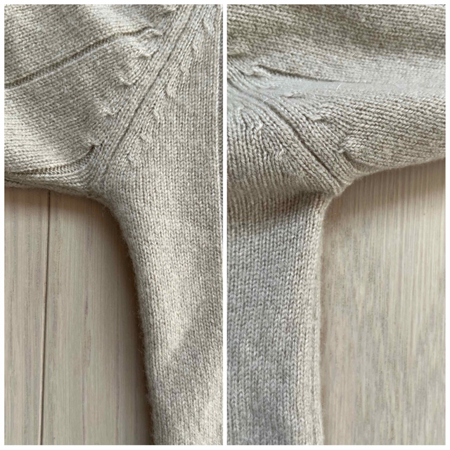希少モデル⭐カシミヤプライム カシミヤ100% 高級 半袖セーター L ベージュ