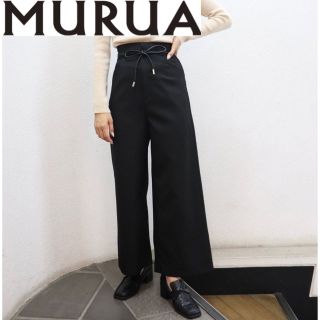 <新品タグ付き>MURUA ムルーア ワイドループパンツ ワイドパンツ ブラック