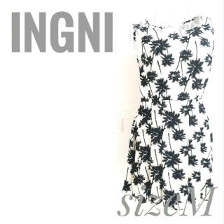 イング(INGNI)の美品 INGNI イング ヤシの木柄ワンピース(ひざ丈ワンピース)