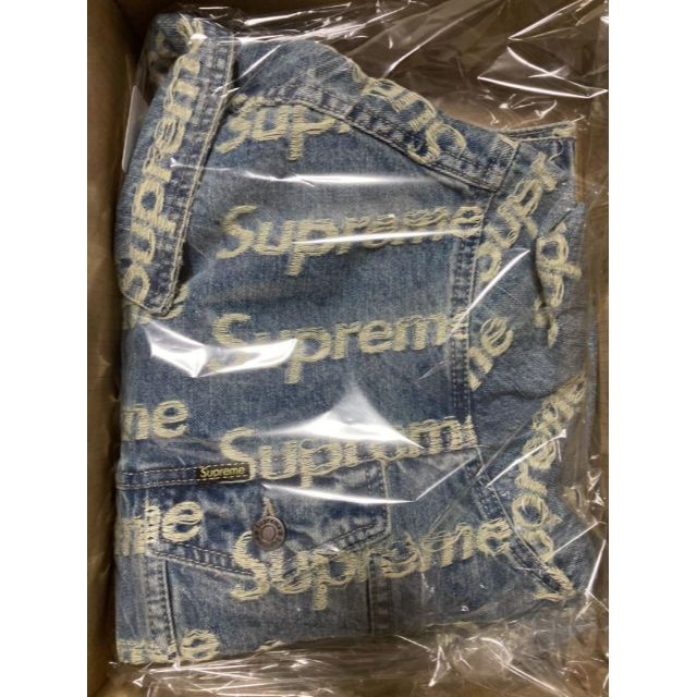 Supreme - S SUPREME Frayed Logos Denim Jacket