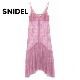 スナイデル(SNIDEL)の【試着のみ】SNIDEL キャミワンピ【総レース ワンピース】(ロングワンピース/マキシワンピース)