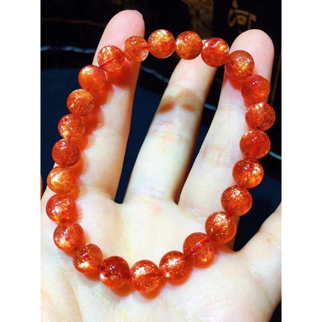 ⭐︎【天然】サンストーン ブレスレット 12.4mm-