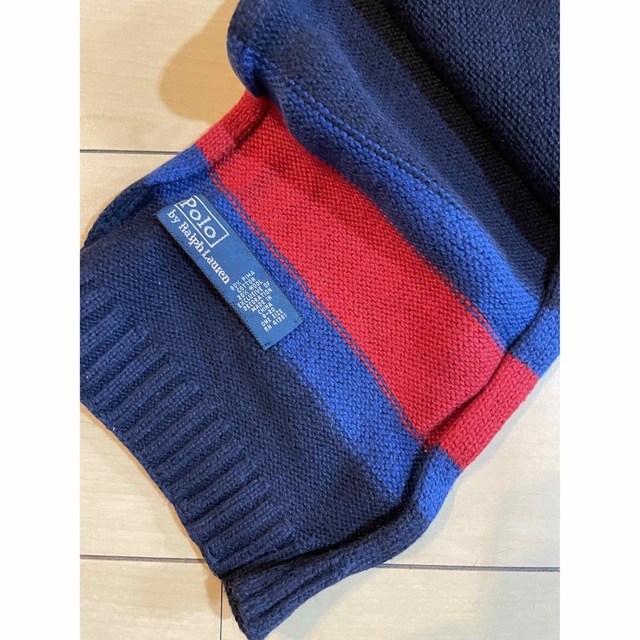 POLO RALPH LAUREN(ポロラルフローレン)の22 本物ラルフローレン紺系ビックポニーのマフラー キッズ/ベビー/マタニティのこども用ファッション小物(マフラー/ストール)の商品写真