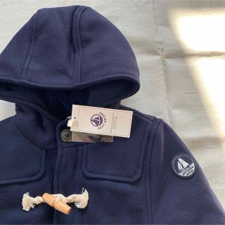 プチバトー(PETIT BATEAU)のプチバトー　ダッフルコート　紺色　3ans 新品(コート)