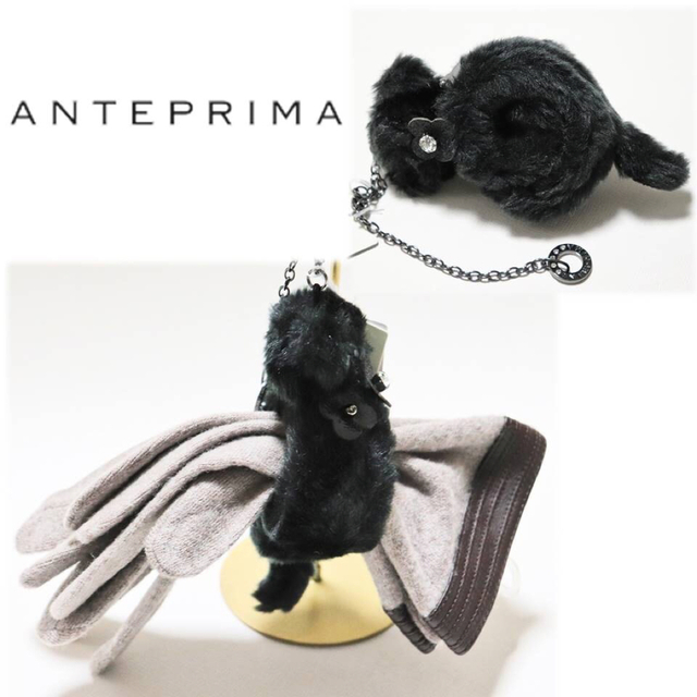 ANTEPRIMA(アンテプリマ)の《アンテプリマ》新品 キラキラ装飾フィオーリ グローブホルダー 手袋ホルダー 黒 レディースのファッション小物(手袋)の商品写真