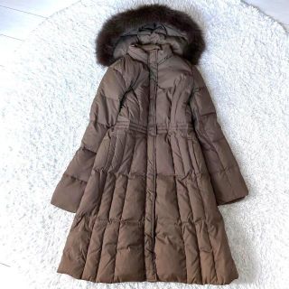 美品✨アナイ ダウンコート カシミヤ混 ショールカラー 38 M ベージュ