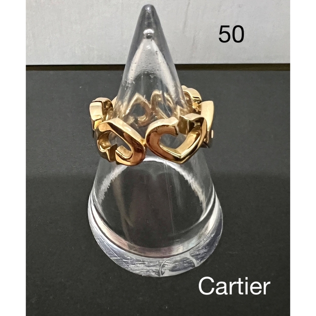 Cartier - 1/31まで♦極美品♦ 【カルティエ】Cハート リング イエローゴールド 50