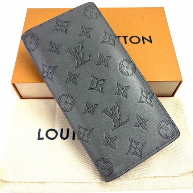 LOUIS VUITTON(ルイヴィトン)の【極美品】ルイヴィトン　ポルトフォイユ・ブラザ　モノグラムシャドウ　正規品 メンズのファッション小物(長財布)の商品写真