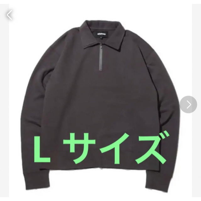 atmos(アトモス)のatmos OVERDYED HALF ZIP SWEAT CHARCOLE メンズのトップス(スウェット)の商品写真