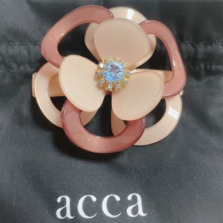 新品難あり　acca アッカ  蝶モチーフ　中クリップ　ピンク