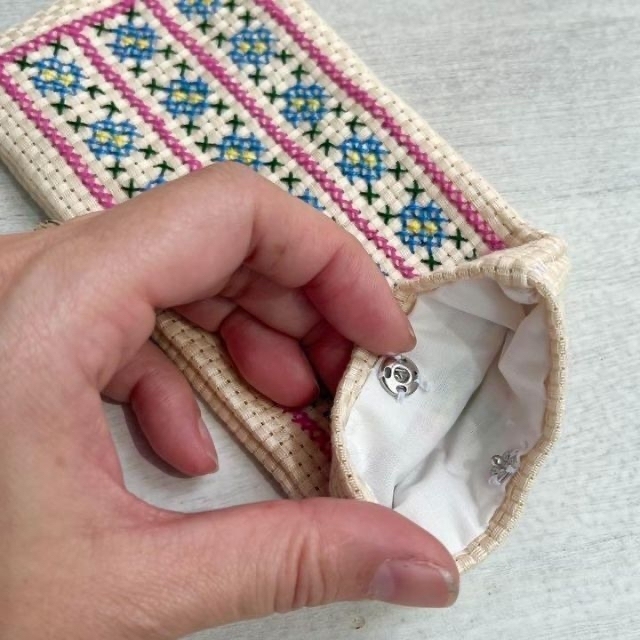 全ての ハンドメイド手縫い刺繍お花ポーチ 眼鏡ケース ペンケース tco.it
