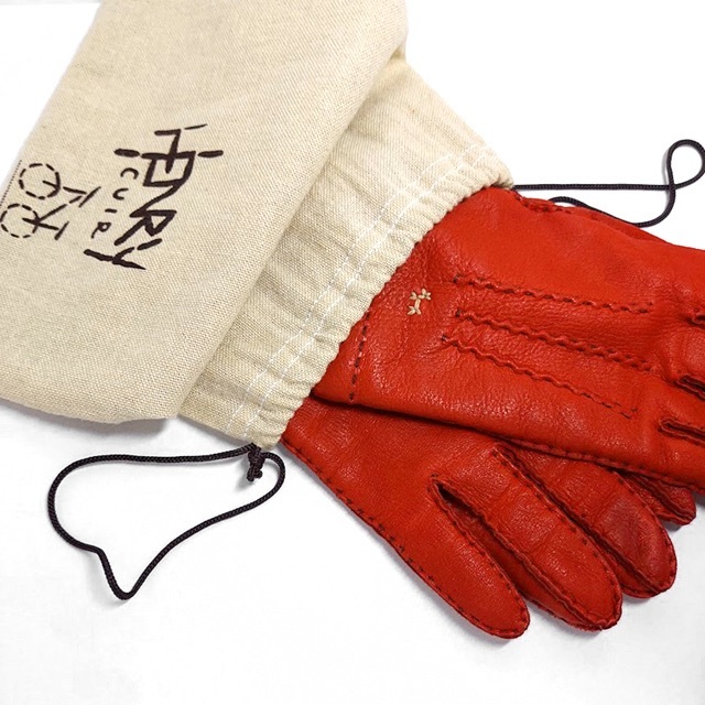 HENRY CUIR✨アンリークイール カシミヤ100％ レザーグローブ 革手袋 ...