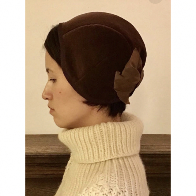 スグリ　sugri 別珍フード ブラック レディースのヘアアクセサリー(その他)の商品写真