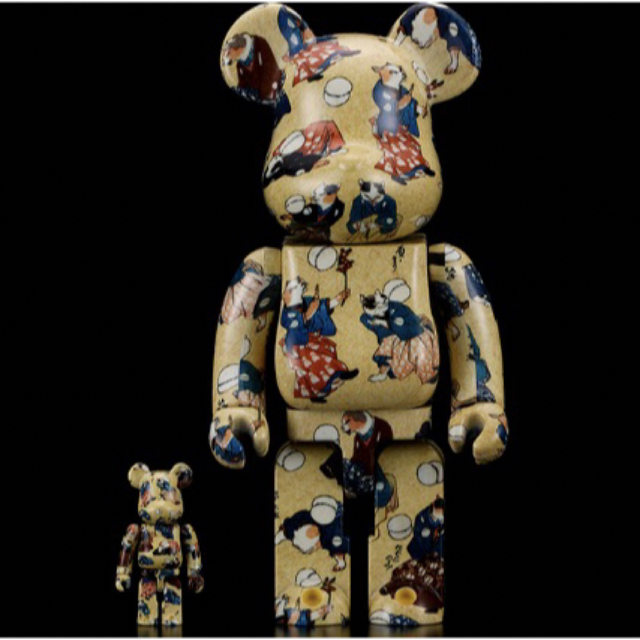 BE@RBRICK 歌川国芳「流行猫の曲鞠」100% & 400%全高約280mm本体