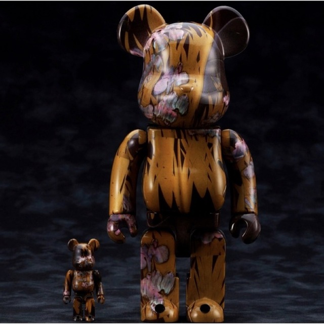 BE@RBRICK 尾形光琳 国宝「八橋蒔絵螺鈿硯箱」 100% & 400%