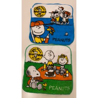 スヌーピー(SNOOPY)の未使用 PEANUTS スヌーピー ミニハンカチまとめ売り 2枚 16cmくらい(タオル)