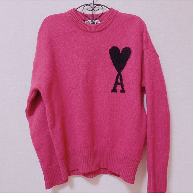 ami - アミパリス ニット ピンク セーター ami paris XS ウールの通販 by ♡Dior｜アミならラクマ