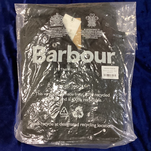 新品＊Barbour(バブアー) ビューフォート＊セージ＊38＊ワックス＊英国製