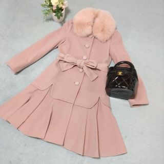 トゥービーシック(TO BE CHIC)の新品タグ付きTO BE CHICファーウールショートビーバーコート　40〜42(ロングコート)